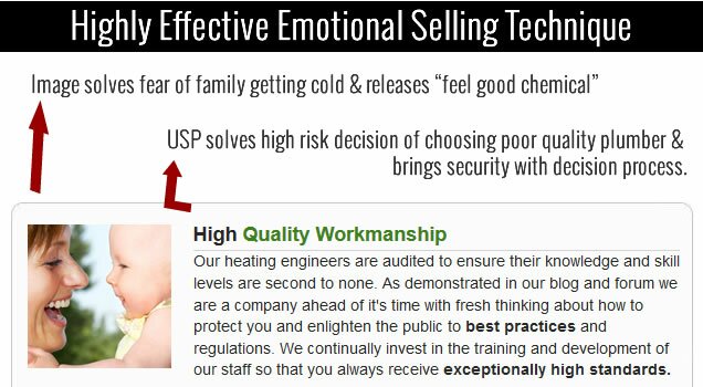 emotional selling with website design