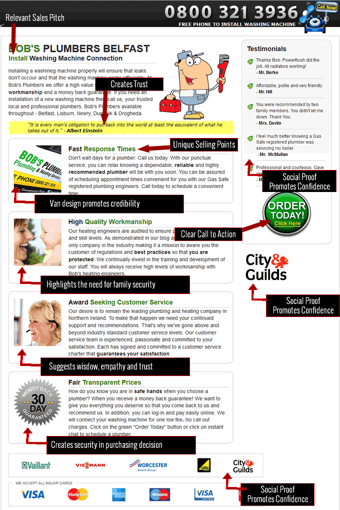 webside landing page designer